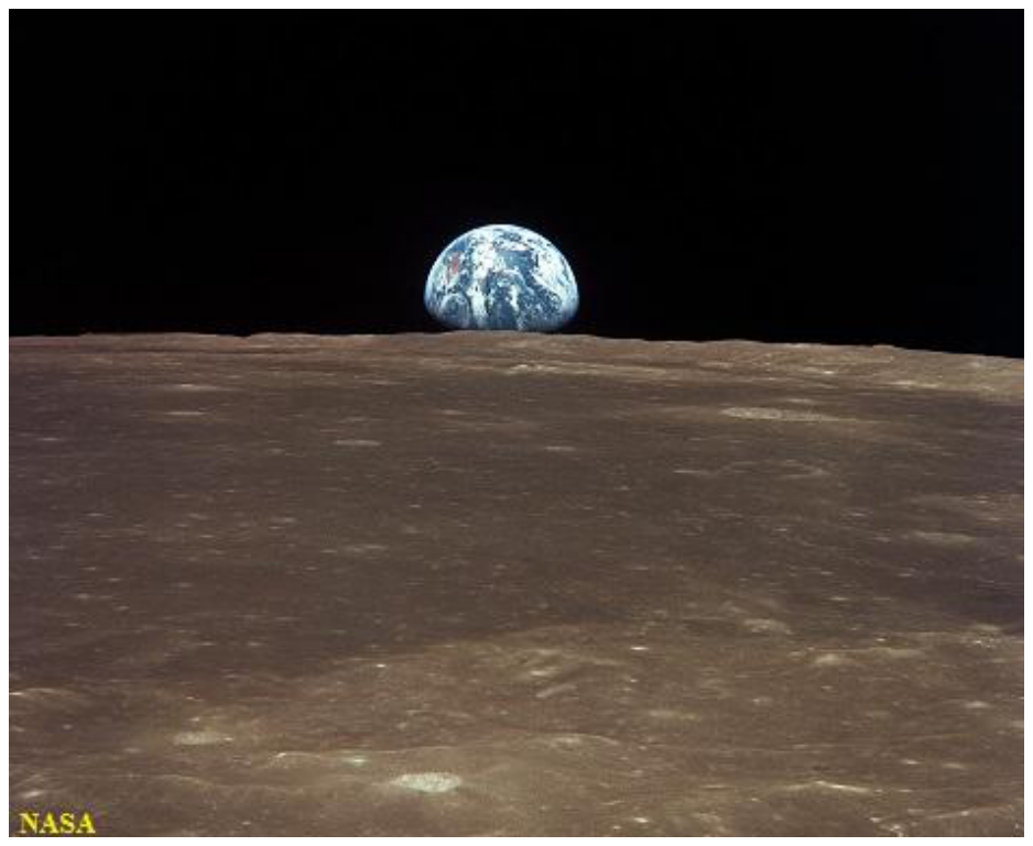 Земя над лунния хоризонт (NASA).