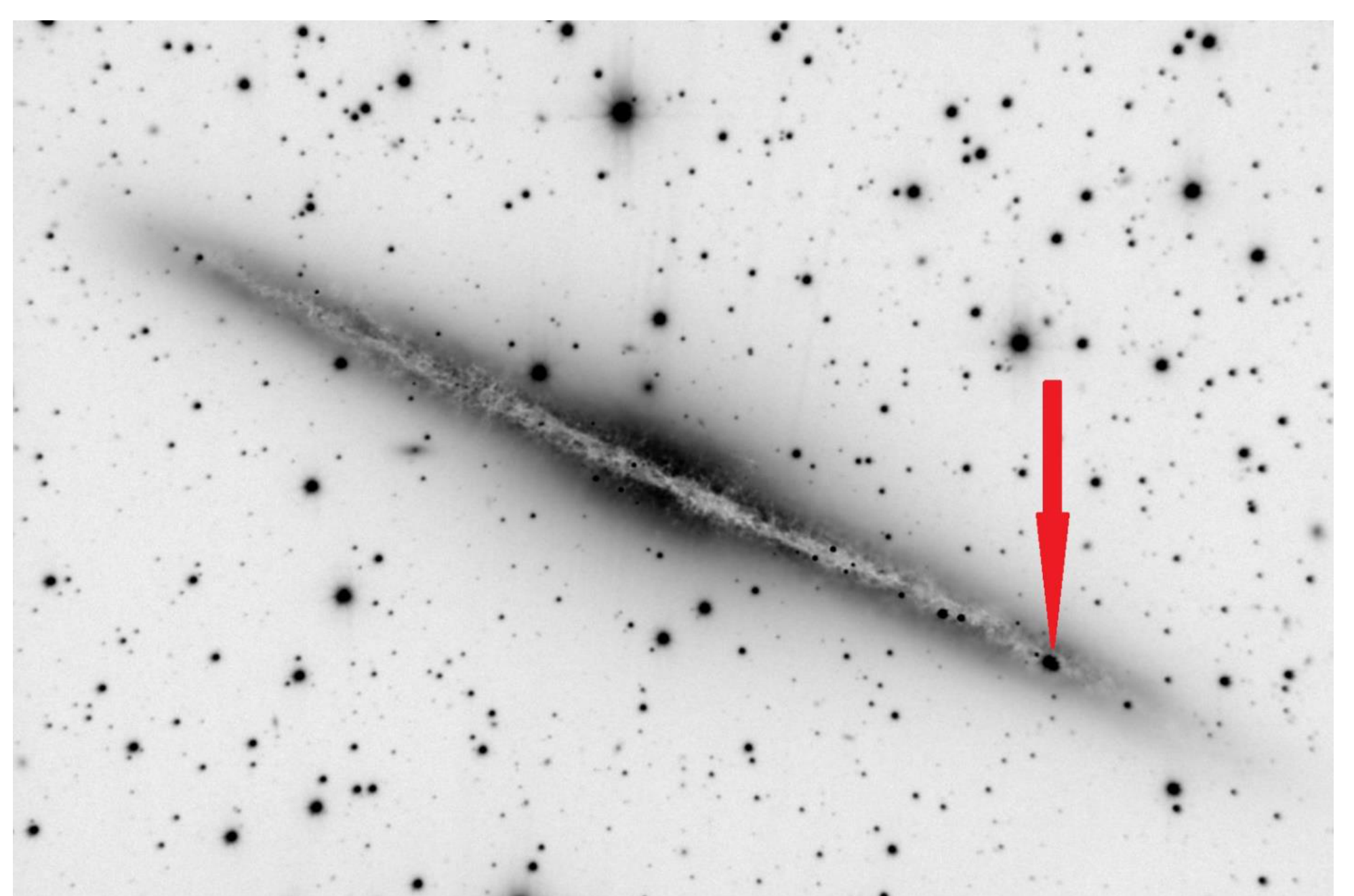Даденото изображение на галактиката NGC 891.