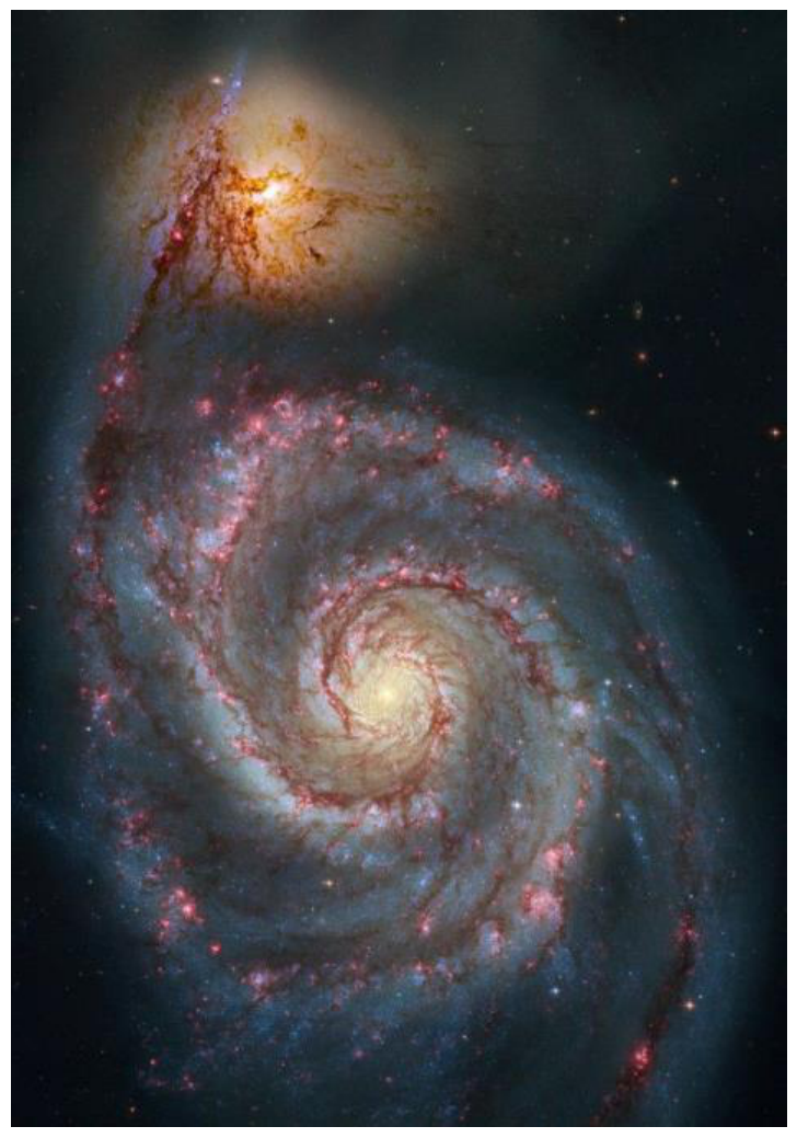 Галактиката M51 – „Водовъртеж“.